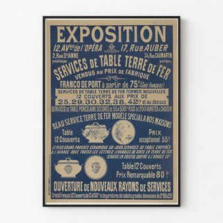 Vintage poster for the Terre de Fer tableware exhibition