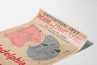 Vintage Poster of the Théâtre des Champs-Élysées 1937 Ballet