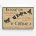Vintage Poster for the Exhibition at the Application Theater by Mr. Guérard — framed artwork on a wall