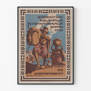 Vintage poster for the International Colonial Exhibition Paris 1931 - Madagascar section