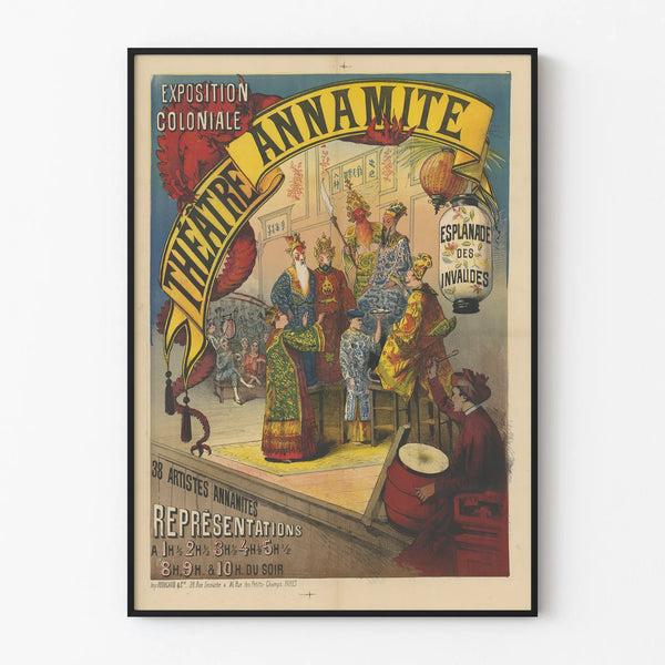Vintage Poster of the Annamite Theater - Colonial Exhibition at Esplanade des Invalides