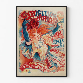 Vintage Poster for the Exhibition at the Liège Fine Arts Circle