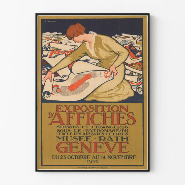 Vintage poster for the poster exhibition at Musée Rath Geneva 1913