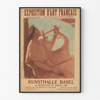 Vintage poster of French art exhibition at Kunsthalle Basel 1906