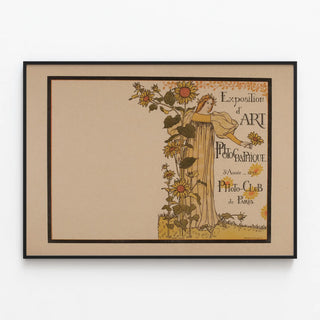 Vintage Poster for the Photographic Art Exhibition Photo-Club of Paris 1896 — framed artwork on a wall