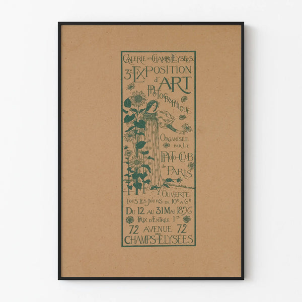 Vintage poster for photographic art exhibition Paris 1896