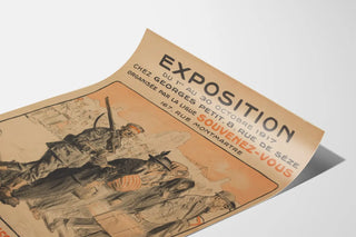 Exhibition poster on German crimes of 1917 - historical wall decoration