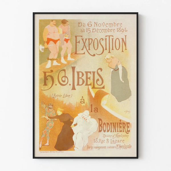Vintage poster Exhibition H.G. Ibels 1894 – Artistic wall decoration