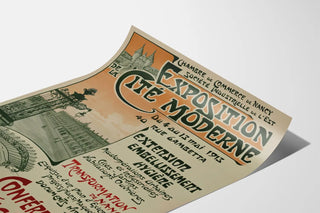Vintage poster for the Modern City Exhibition in Nancy 1913