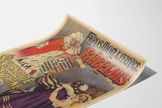 Vintage poster for the Rabelais exhibition by Jules Garnier