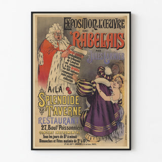 Vintage poster for the Rabelais exhibition by Jules Garnier