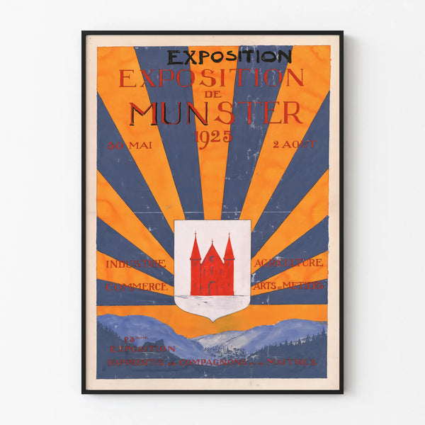 Vintage Poster Exhibition Munster 1925 - Retro Wall Decoration