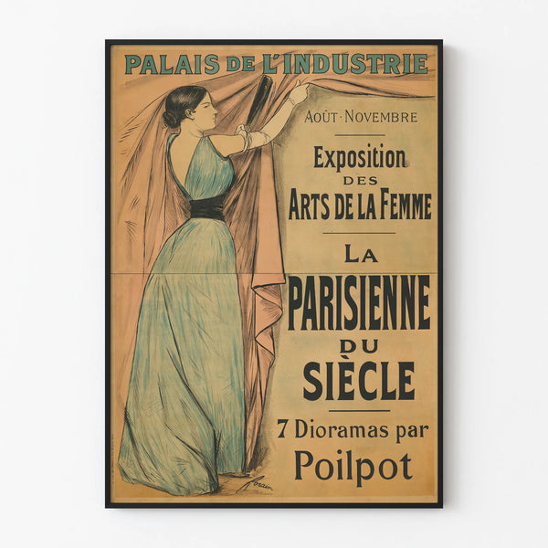 Vintage Poster for the Exhibition Arts of Women at the Palace of Industry