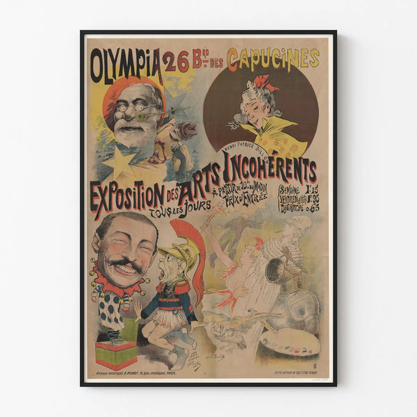 Vintage Poster of the Incoherent Arts Exhibition - Retro Wall Decoration
