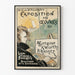 Vintage poster for art exhibition on wood and sea