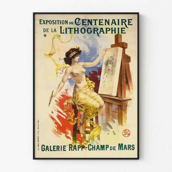 Centenary Exhibition Poster of Lithography at Galerie Rapp Champ de Mars