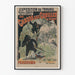 Vintage poster for the labor exhibition - gorilla hunt in Gabon