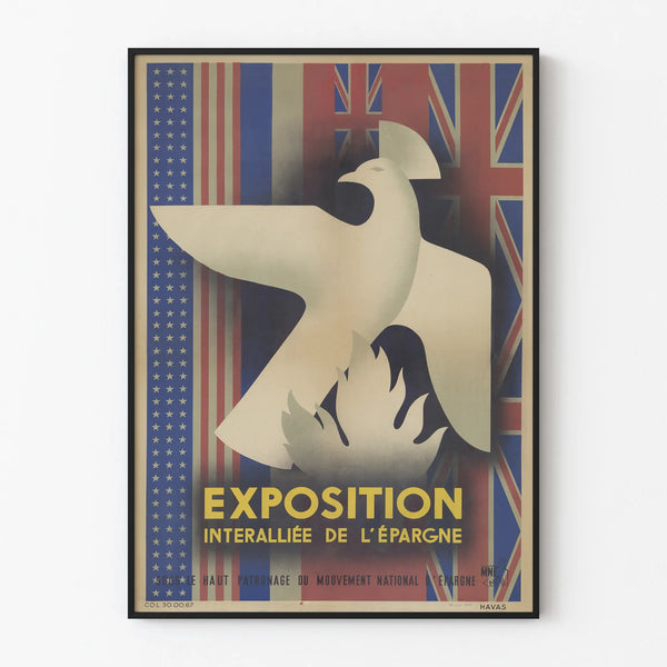 Vintage Wall Decoration Poster for the Interallied Savings Exhibition