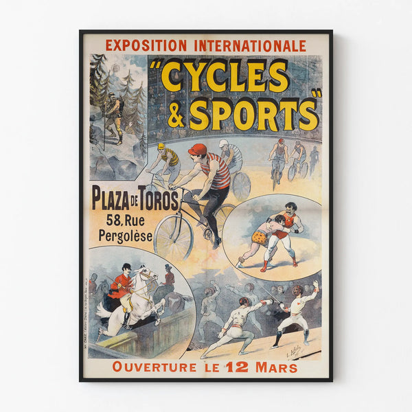 Vintage poster for the International Exhibition of Cycles & Sports