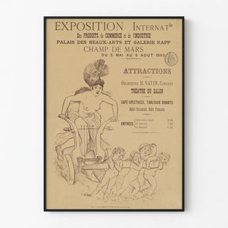 Vintage poster for the 1893 International Exhibition of Commerce and Industry