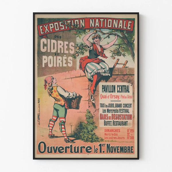 Vintage Poster for the National Exhibition of Ciders and Pears – Retro Wall Decoration