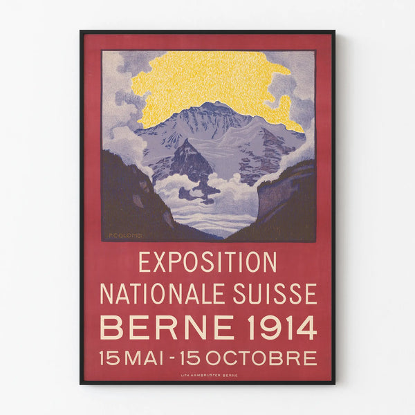 Swiss National Exhibition Bern 1914 vintage wall decoration poster