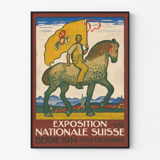 Vintage Swiss National Exhibition Poster Bern 1914