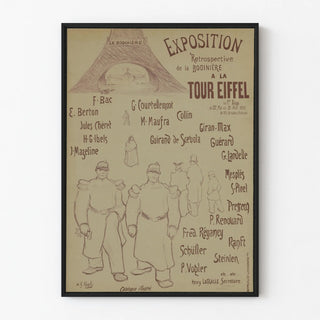 Retrospective Exhibition Poster La Bodinière at the Eiffel Tower 1895