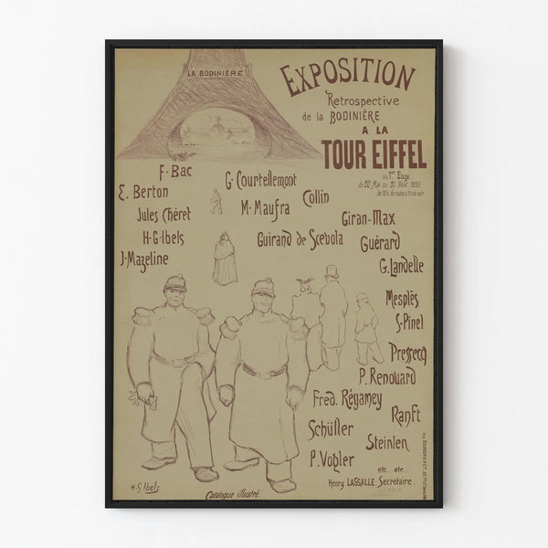 Retrospective Exhibition Poster La Bodinière at the Eiffel Tower 1895