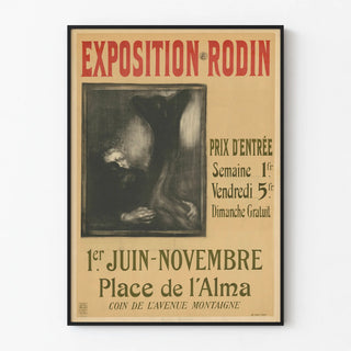 Vintage Poster for the Rodin Exhibition at Place de l'Alma
