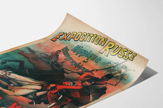 Vintage Poster of the Russian Equestrian and Ethnographic Exhibition 1895