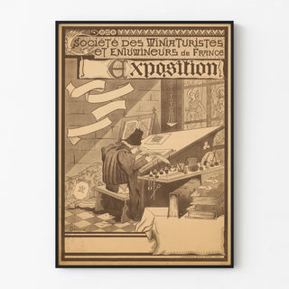 Vintage poster for the Exhibition of the Society of Miniaturists and Illuminators of France