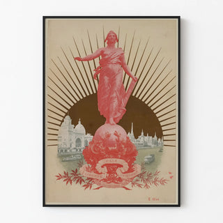 Vintage Poster of the Mayors' Banquet of France 1900 Universal Exposition