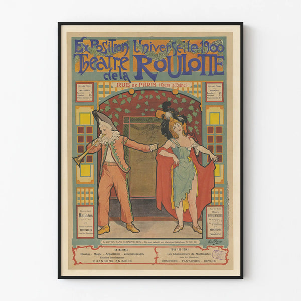 Universal Exhibition Poster 1900 Théâtre de la Roulotte