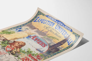 Vintage Poster for the 1894 Antwerp Universal Exposition