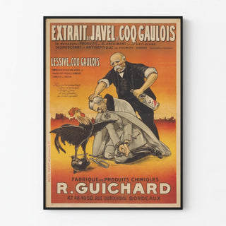 Vintage poster Extract of Bleach The Gallic Rooster - Chemical advertising R. Guichard Bordeaux