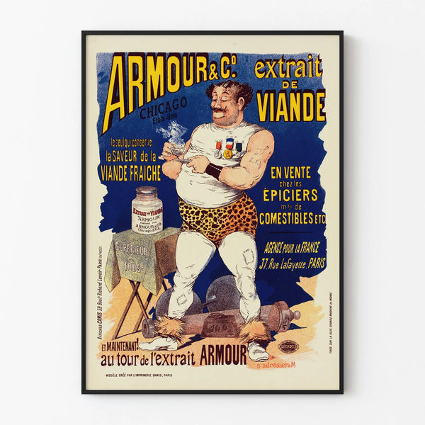 Vintage poster Extract of Armour Meat Wall Decoration Retro