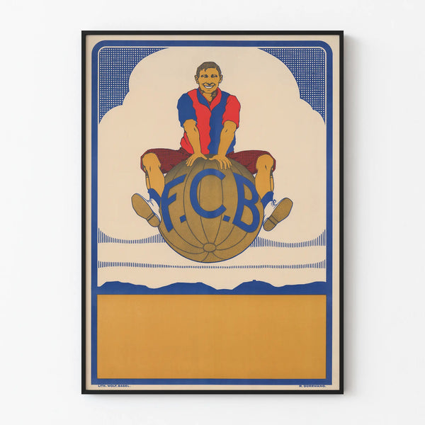 Vintage Poster FC Bassecourt - Football Wall Decoration