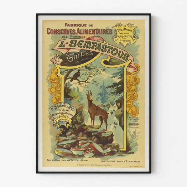 Vintage Poster of Food Preserves from the Pyrenees L-Sempastous