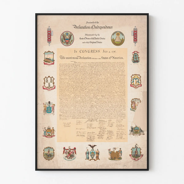 Facsimile Poster of the Declaration of Independence of the United States