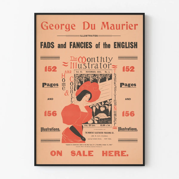 Vintage Poster of George Du Maurier – Fads and Fancies of the English, 1895