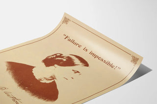 Vintage Poster Inspirational Quote « Failure is impossible » Susan B. Anthony