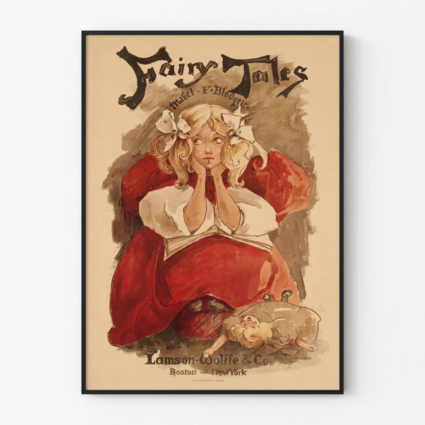 Vintage poster Fairy Tales by Mabel F. Blodgett for children's wall decoration