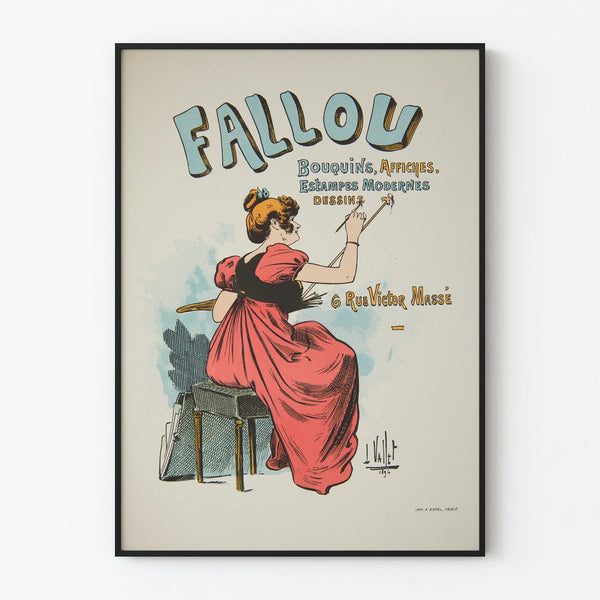 Vintage Fallou Poster Artistic Wall Decoration