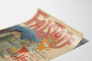 Decorative poster of Verdi's opera Falstaff in 3 acts