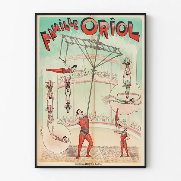 Vintage Circus Family Oriol Poster - Artistic Wall Decoration