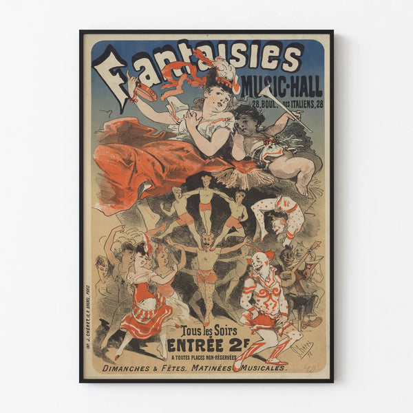 Vintage Poster Fantaisies Music-Hall 28 Boulevard des Italiens