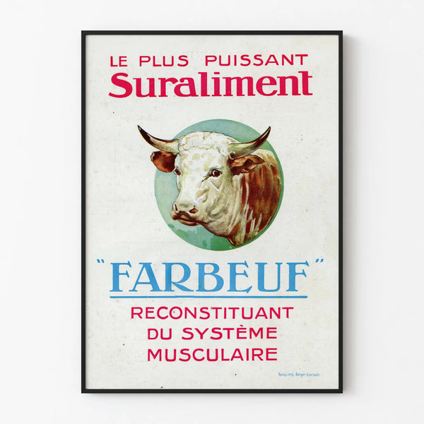 Vintage Farbœuf advertising poster for muscle overfeeding