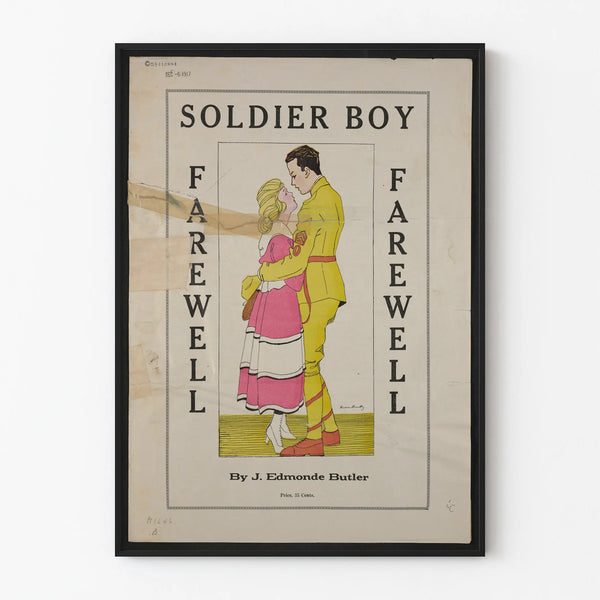 Vintage Poster Soldier Boy Farewell - Retro Wall Decoration