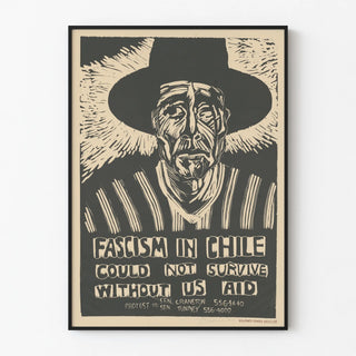 Protest Poster Against Fascism in Chile and American Aid